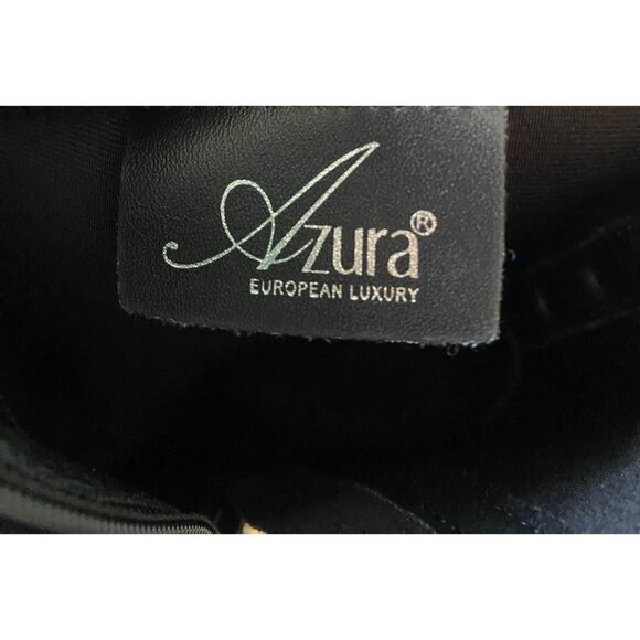 Azura Black Suede Ankle Boots With Gold Studs & Patent Toe Size 37 - Picture 7 of 12